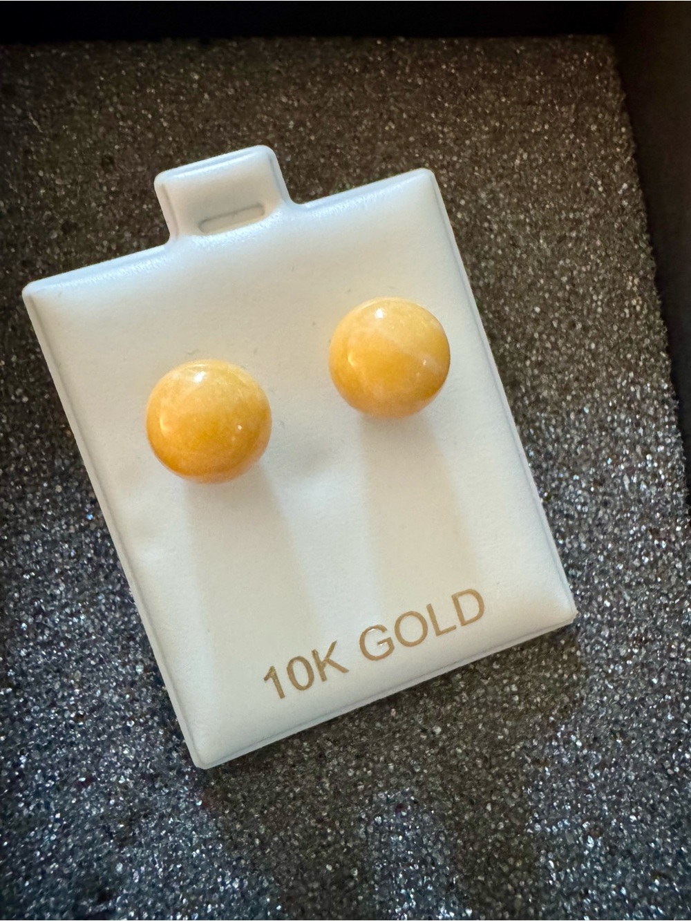 BRAND NEW 10k YELLOW GOLD STUD BALL EARRINGS
